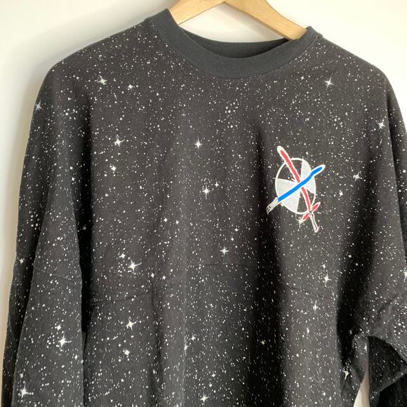 Disney Rise of Skywalker Spirit Jersey Womens Medium Black Longsleeve Graphic - Picture 5 of 13